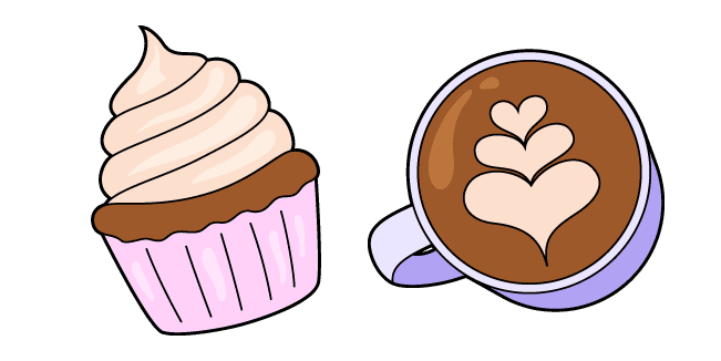 VSCO Girl Cappuccino and Cupcakecustom cursor pack