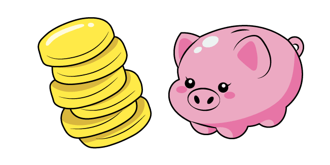 VSCO Girl Coins and Piggy Bankcustom cursor pack