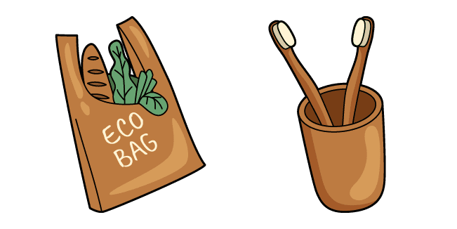 VSCO Girl Eco Bag and Toothbrushcustom cursor pack