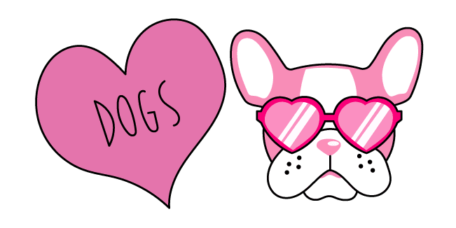 VSCO Girl Heart and Dogcustom cursor pack