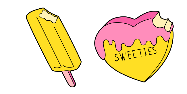 VSCO Girl Ice Cream and Candy Heartcustom cursor pack