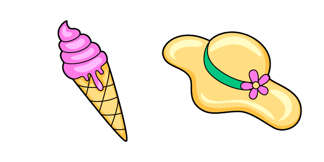 VSCO Girl Ice Cream and Hatcustom cursor pack