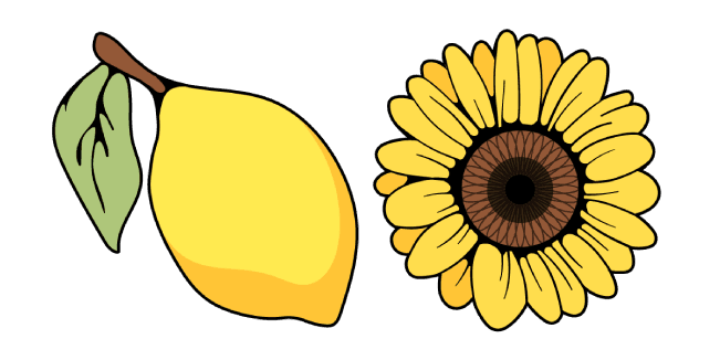 VSCO Girl Lemon and Sunflowercustom cursor pack