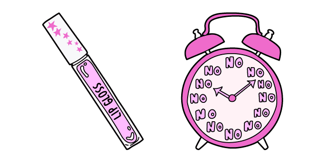 VSCO Girl Lip Gloss and Alarm Clockcustom cursor pack