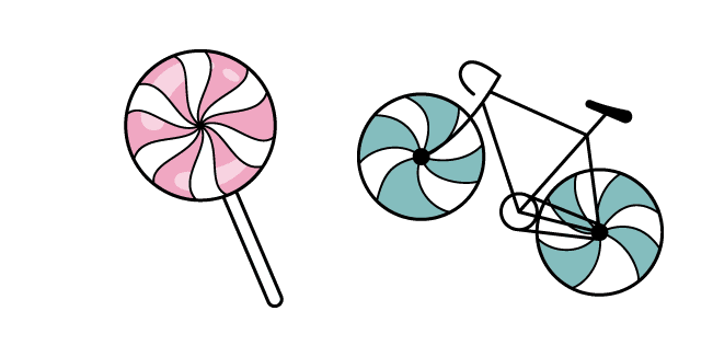 VSCO Girl Lollipop and Bicyclecustom cursor pack