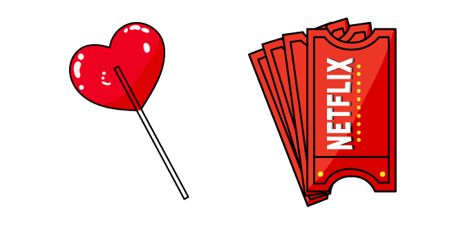 VSCO Girl Lollipop and Netflix Ticketscustom cursor pack