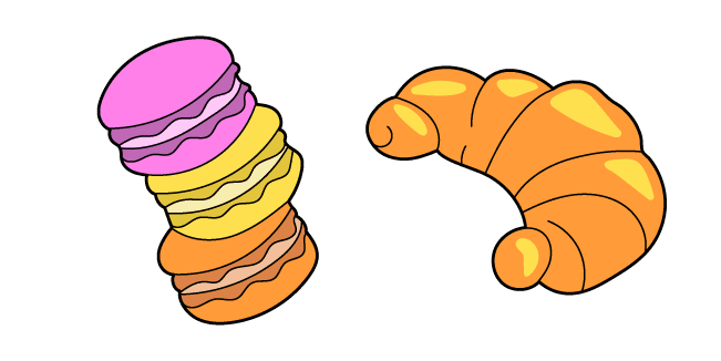 VSCO Girl Macarons and Croissantcustom cursor pack