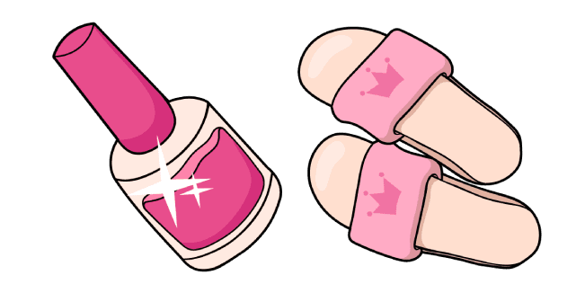 VSCO Girl Nail Polish and Slipperscustom cursor pack