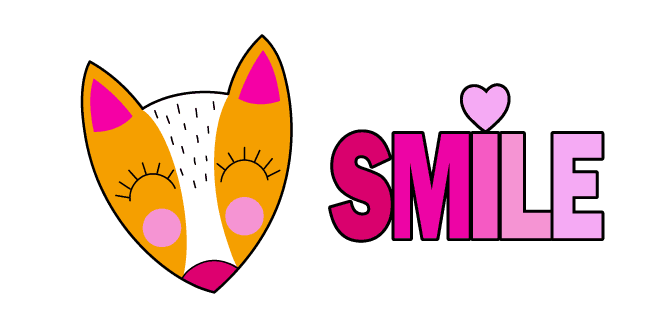 VSCO Girl Orange Fox and Smilecustom cursor pack