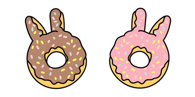 VSCO Girl Pink and Brown Easter Donutscustom cursor pack