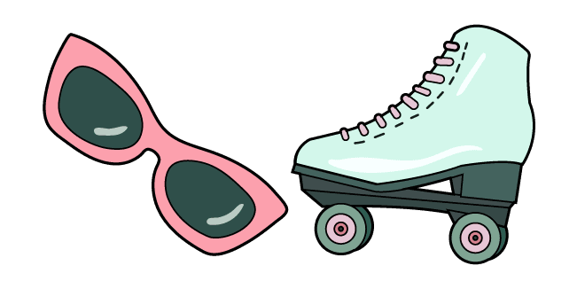 VSCO Girl Roller Skates and Sunglassescustom cursor pack