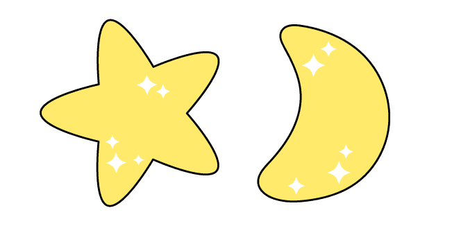 VSCO Girl Shining Star and Mooncustom cursor pack