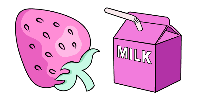 VSCO Girl Strawberry and Milkcustom cursor pack