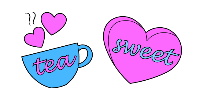 VSCO Girl Tea and Sweet Heartcustom cursor pack