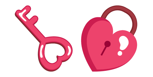 Valentine's Day Heart and Keycustom cursor pack