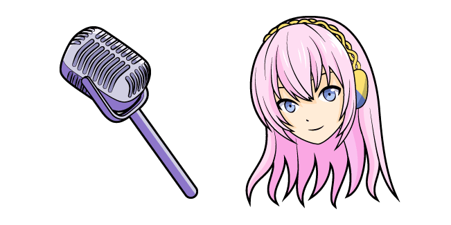 Vocaloid Megurine Luka and Microphonecustom cursor pack