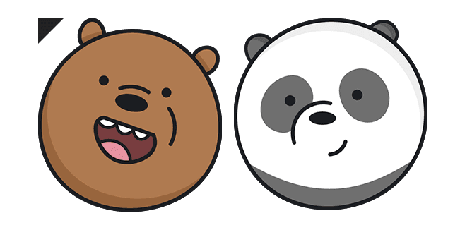 We Bare Bears Grizz and Pandacustom cursor pack