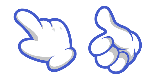 White Cartoon Handcustom cursor pack