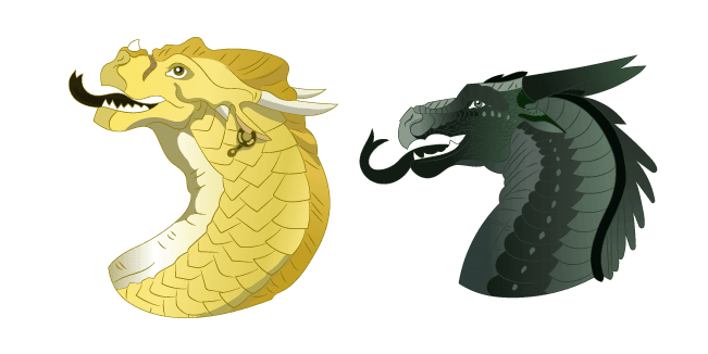 Wings of Fire Qibli and Moonwatchercustom cursor pack