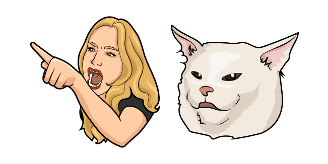 Woman Yelling at a Cat Memecustom cursor pack