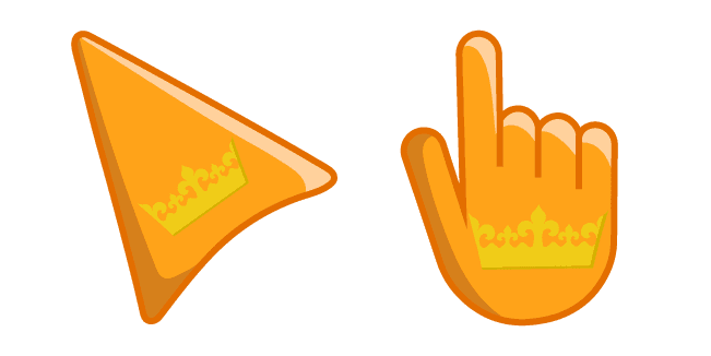 Yellow Crown on Orange Backgroundcustom cursor pack