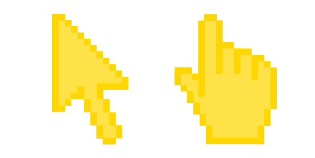 Yellow Mustard Pixelcustom cursor pack