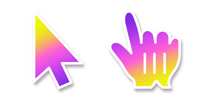 Yellow Purple Gradientcustom cursor pack