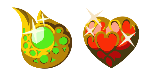 Zelda Stamina Vessel and Heart Containercustom cursor pack