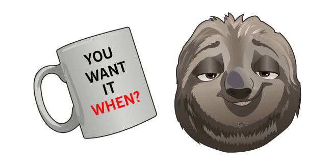 Zootopia Flash Slothmore and Coffee Mugcustom cursor pack