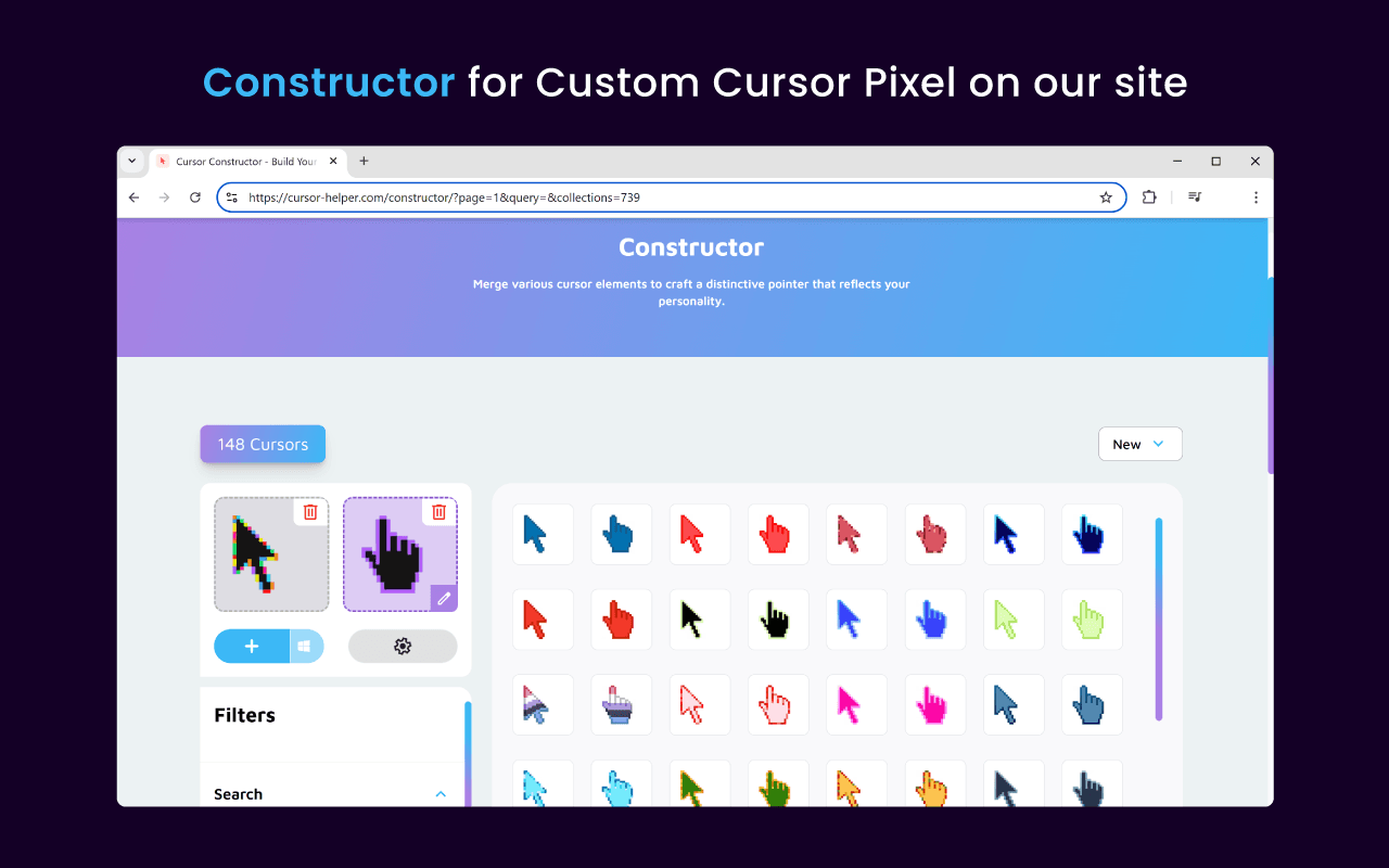 Cursor Pixel upload cursor and more cursors
