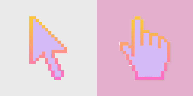 Sunset Glow custom cursor pack preview for Chrome, Edge and Windows