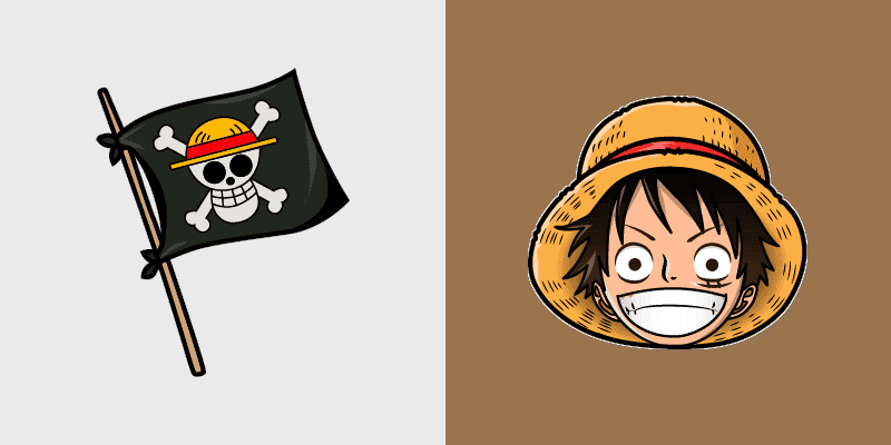 Luffy Monkey Flag custom cursor pack preview for Chrome, Edge and Windows