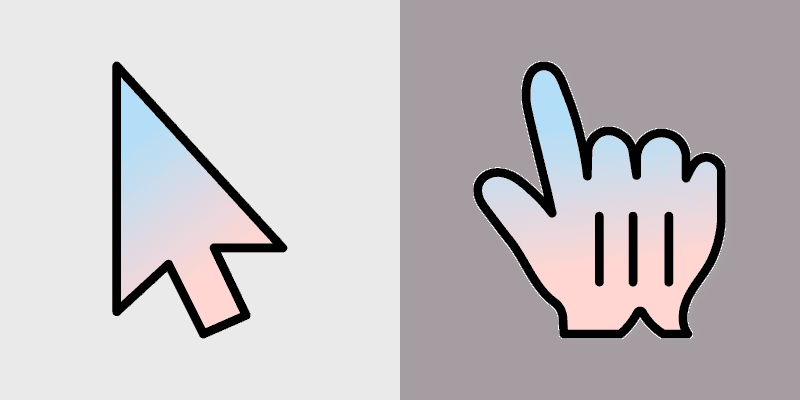 Gradient Pastel & Soft custom cursor collection preview