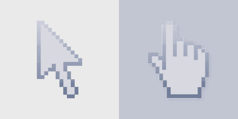 Neutral Gray custom cursor pack preview for Chrome, Edge and Windows