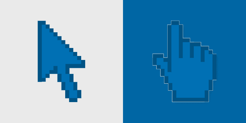 Color Pixels Blue & Cyan custom cursor collection preview