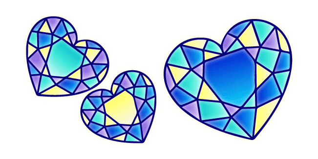 Stained Glass Hearts Cursor Pack