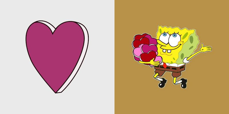 Cute Cursor for SpongeBob Valentine's Day