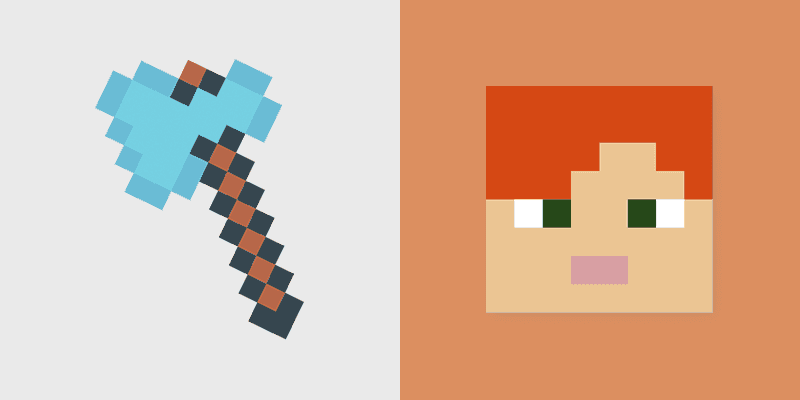 Custom Cursor Pack: Minecraft Diamond Axe & Alex
