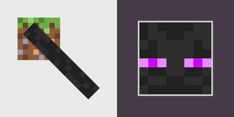 Cute Cursor Pack - Minecraft Enderman with Earth Block