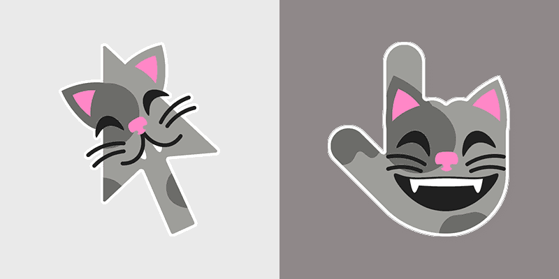 Kitty Cursor Pack - Custom Cat Emoji