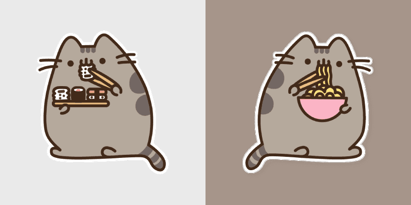 Cute Cursor Pack - Pusheen Dining Delight