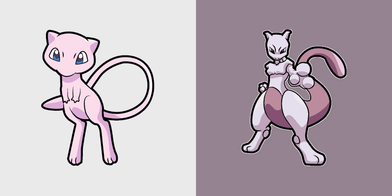 Cute Cursor Pack - Mew and Mewtwo