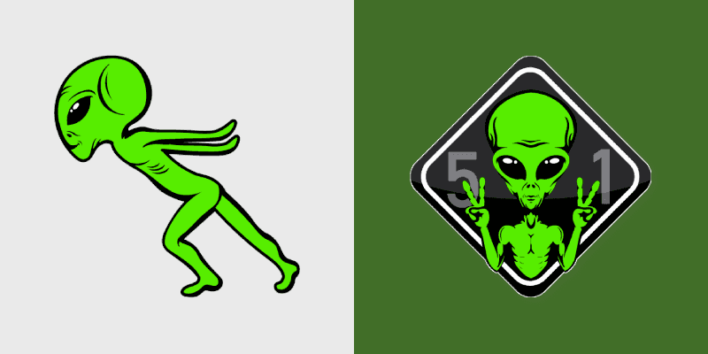 Custom Cute Alien Naruto Run Mouse Cursor Pack