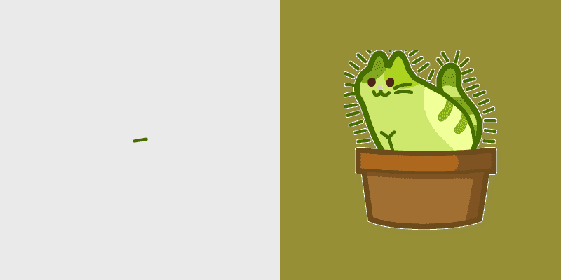 Fluffy Cat Cactus Mouse Cursor