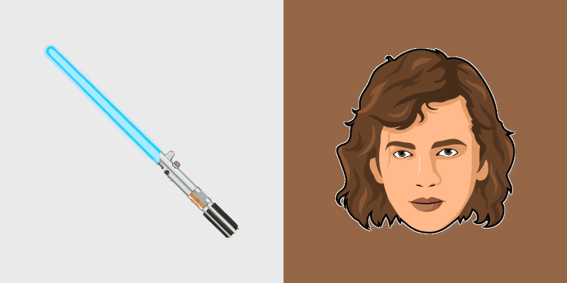 Star Wars Cute Custom Anakin Skywalker Blue Lightsaber Mouse
