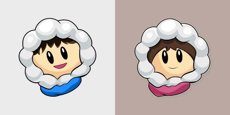 Ice Climber Popo & Nana Cute Mouse Cursor Pack