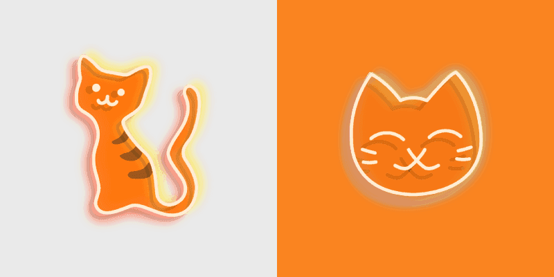Vibrant Neon Cat Cursor Pack