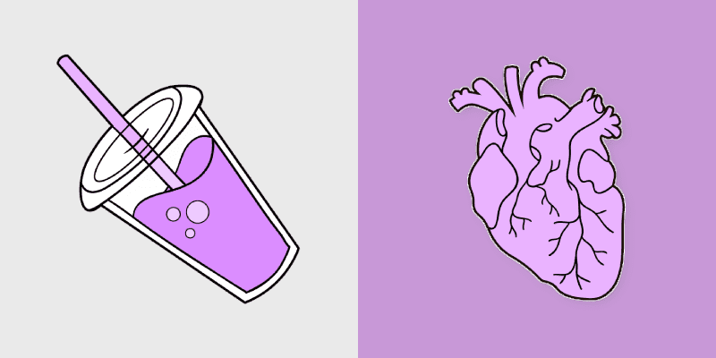 Custom Cursor Pack - VSCO Girl Drink & Heart