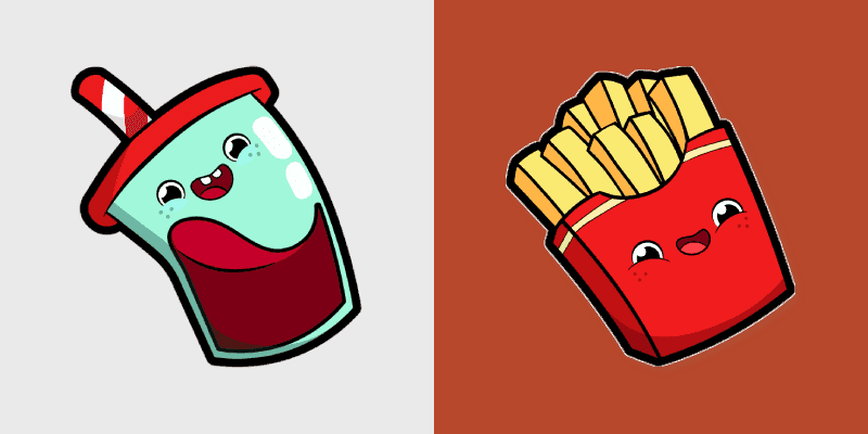 Cute Cursor Pack - Soft Drink & Fries