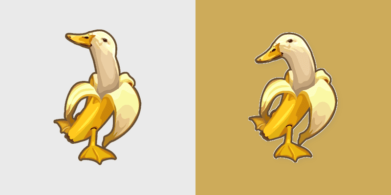 Custom Cute Cursor Pack: Banana Duck Meme Collection